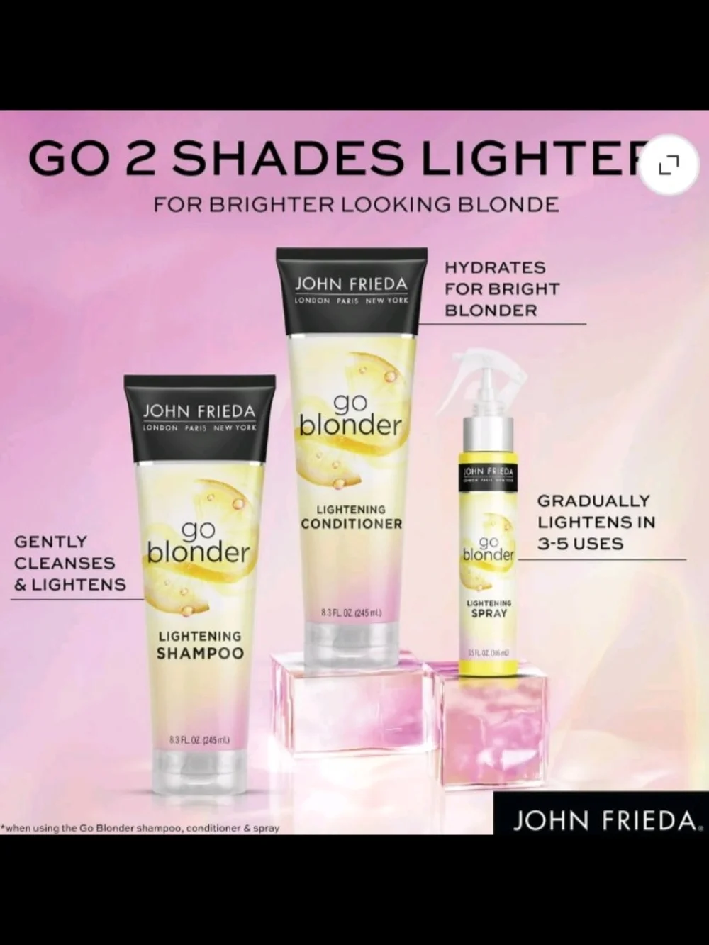 #.   John Frieda Go Blonder Lightening Spray - Yellow